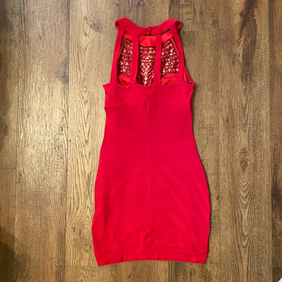 Red dress with rhinestone detail, size 7/8 - Picture 4 of 5